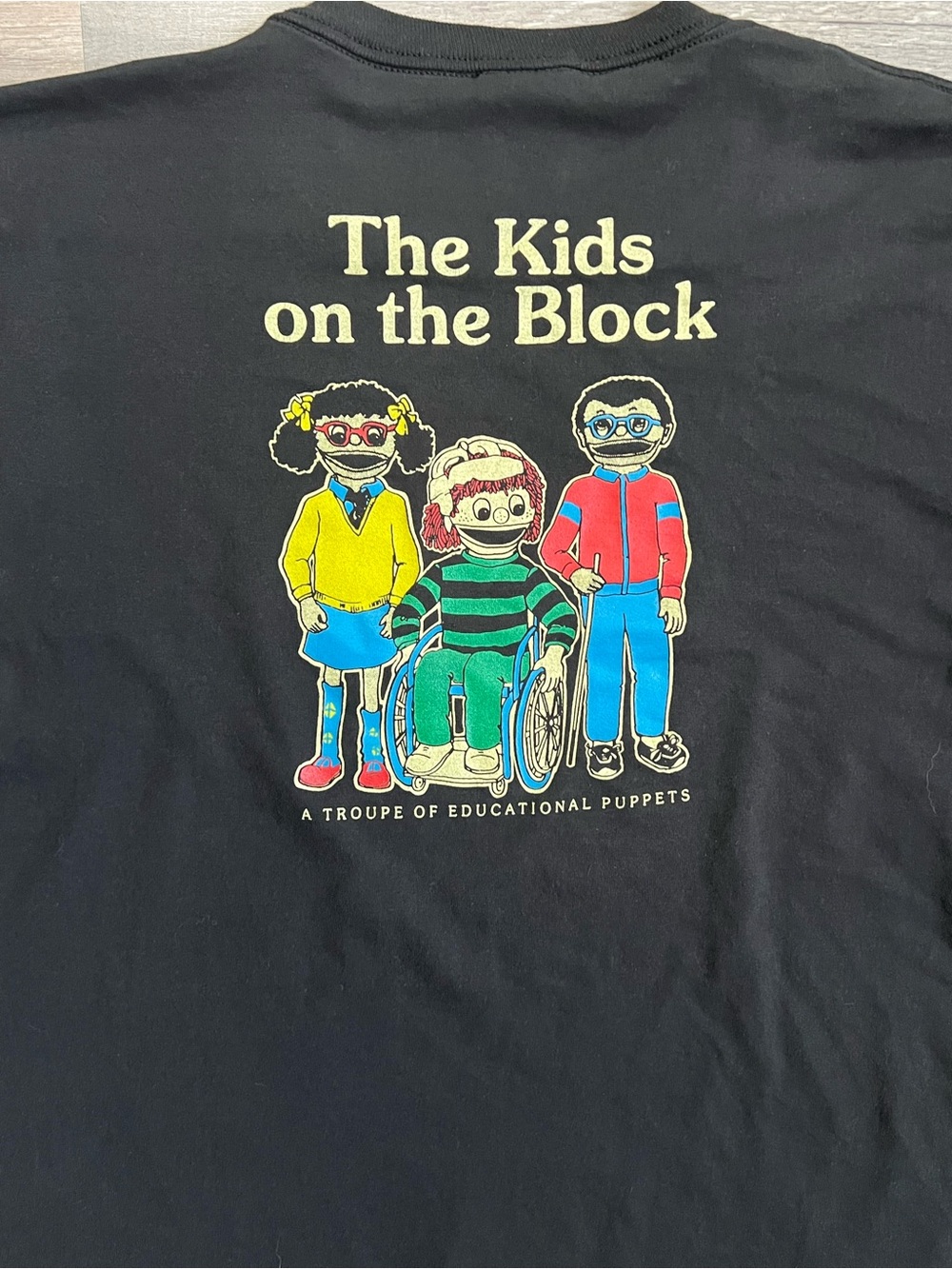 Vintage 90s Kids On The Block Puppets Long Sleeve Shirt XL Jerzees USA Made